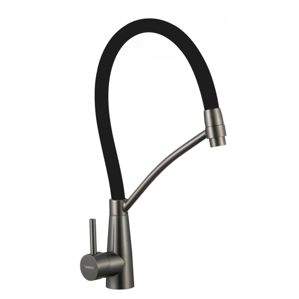 Фото 2 Смеситель для кухни Fmark FS8255Q-01-LM гибкий излив 23.5 см цвет графит Фото 2 Смеситель для кухни Fmark FS8255Q-01-LM гибкий излив 23.5 см цвет графит