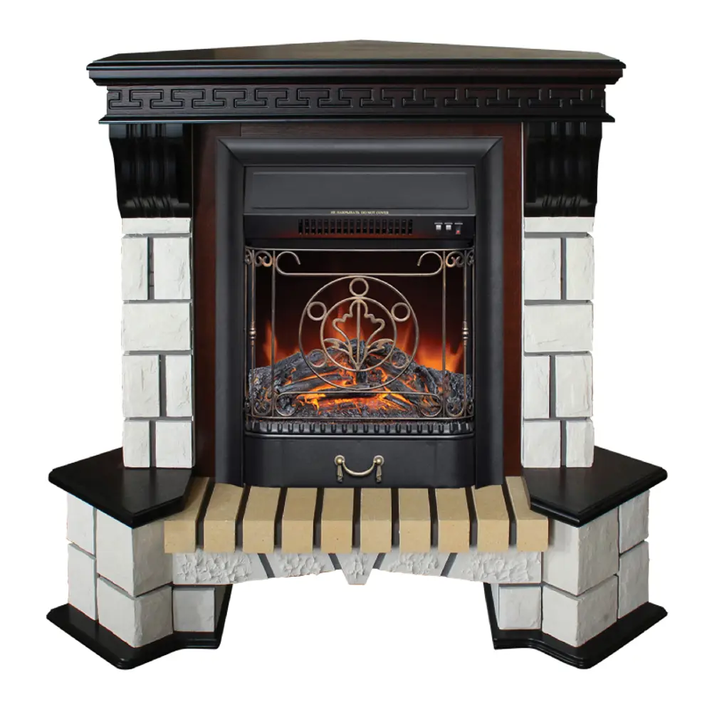 Фото Каминокомплект Realflame Stone New Corner STD/G AO с очагом Majestic-S Lux BL SHB 750Вт античный дуб Фото Каминокомплект Realflame Stone New Corner STD/G AO с очагом Majestic-S Lux BL SHB 750Вт античный дуб