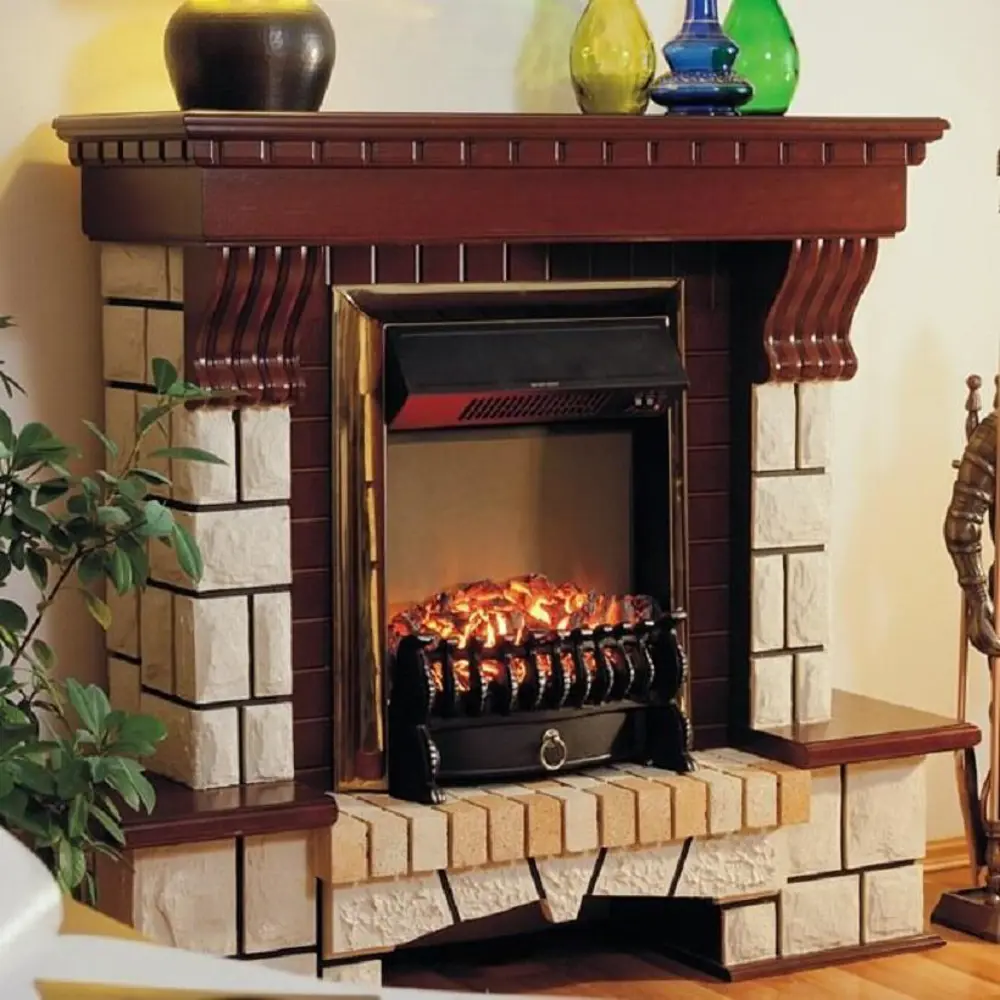 Фото Каминокомплект Inter Flame Экстер М (Темный Дуб) с очагом Fobos Brass (BLT-999B-5/Brass) Фото Каминокомплект Inter Flame Экстер М (Темный Дуб) с очагом Fobos Brass (BLT-999B-5/Brass)