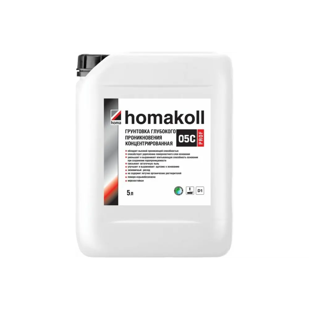 Фото Грунтовка глубокого проникновения Homakoll 05 C Prof 10л Фото Грунтовка глубокого проникновения Homakoll 05 C Prof 10л