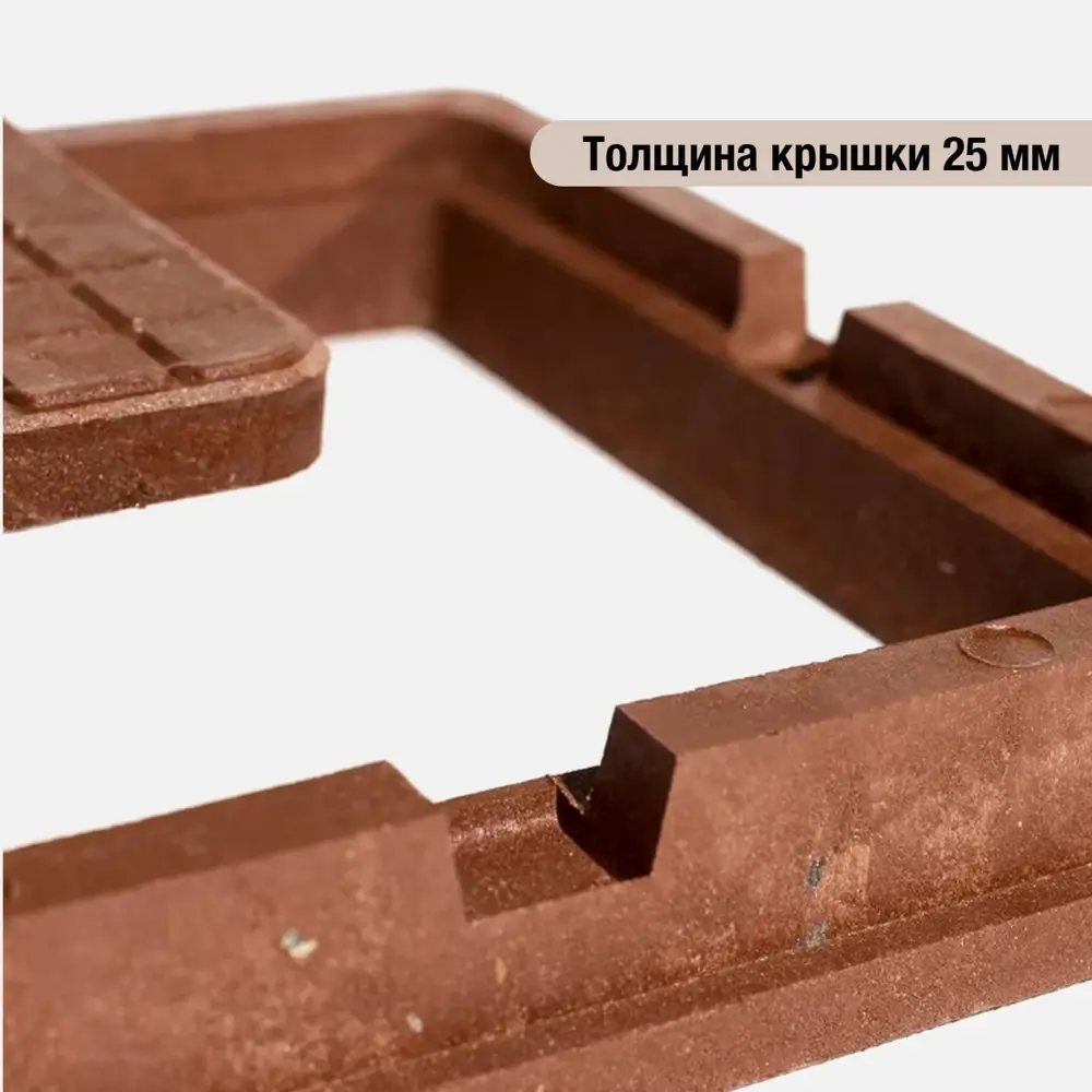 Фото 3 Люк колодца Новая Эра 400x400мм красный Фото 3 Люк колодца Новая Эра 400x400мм красный