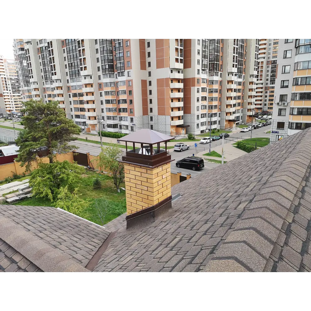Фото 8 Колпак на трубу DMD 400x400мм RAL 8019 с отражателем из нержавейки Фото 8 Колпак на трубу DMD 400x400мм RAL 8019 с отражателем из нержавейки