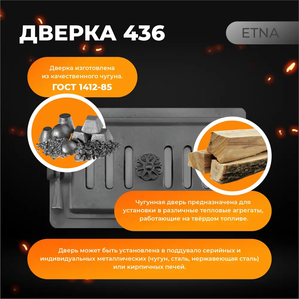 Фото 4 Дверка Этна поддувальная 436 Правая 100x325x200мм Фото 4 Дверка Этна поддувальная 436 Правая 100x325x200мм
