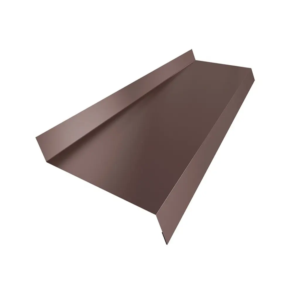 Фото Отлив оцинкованный Profbuild 2000x70мм коричневый 5шт