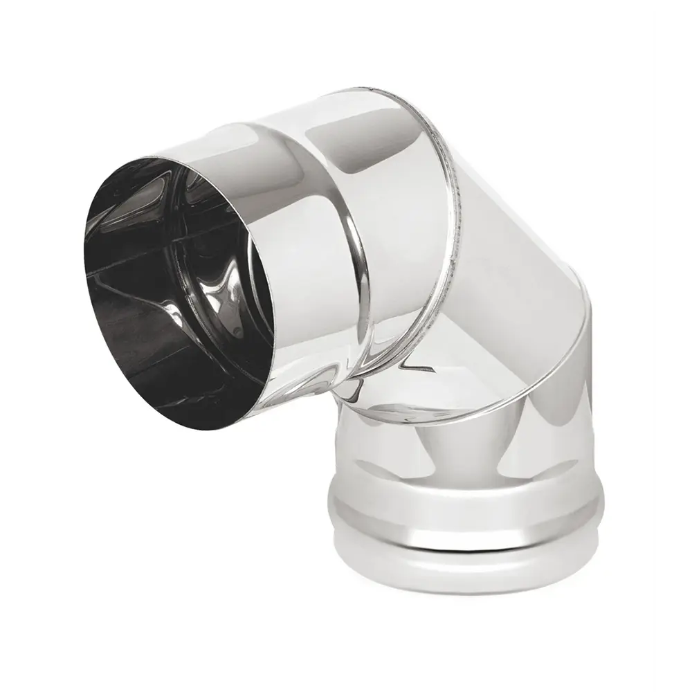 Фото Колено 90° Везувий ⌀150мм нержавеющая сталь AISI 304 0.8мм 3 секции