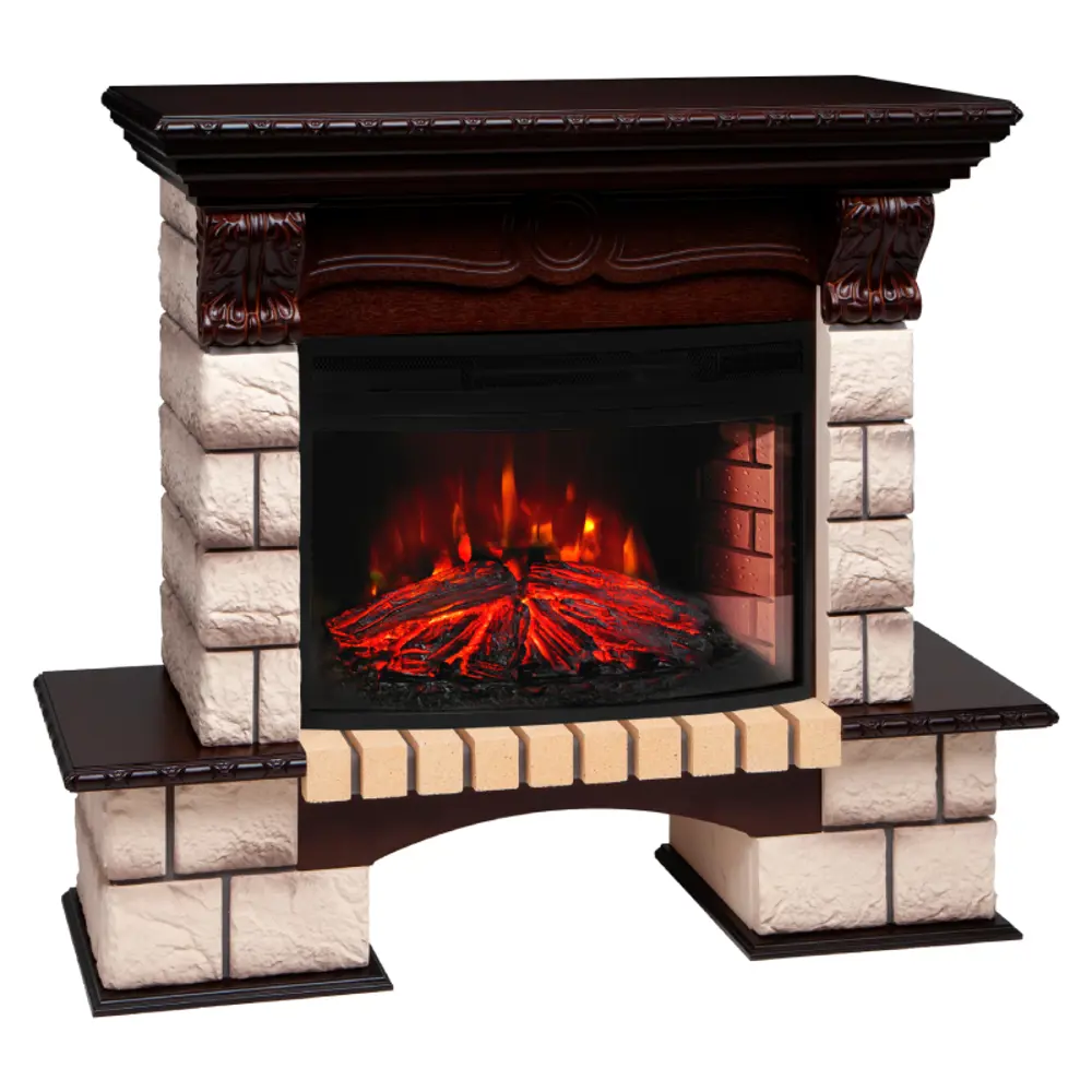 Фото 2 Каминокомплект Realflame Bolero 25.5 NT с очагом Firefield 25 IR 750Вт античный орех Фото 2 Каминокомплект Realflame Bolero 25.5 NT с очагом Firefield 25 IR 750Вт античный орех