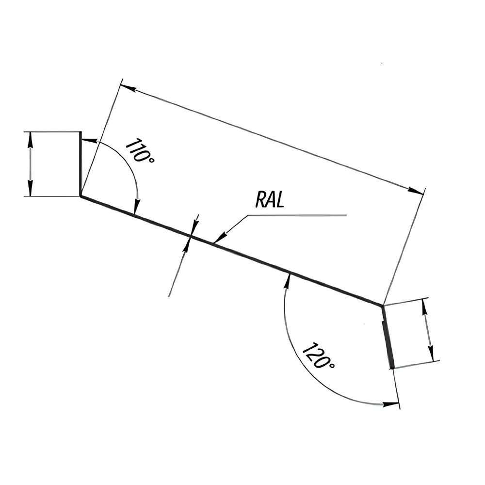 Фото 2 Отлив для окон и цоколя оцинкованный Айскул Групп 70x2000мм белый Фото 2 Отлив для окон и цоколя оцинкованный Айскул Групп 70x2000мм белый