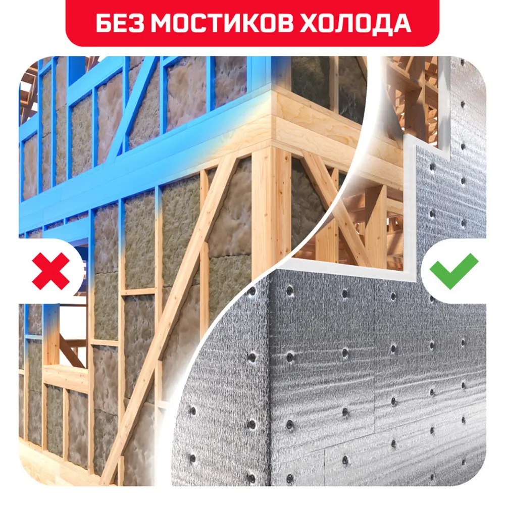 Фото 5 Утеплитель Тепофол 1.05x10м 40мм 10.5м²