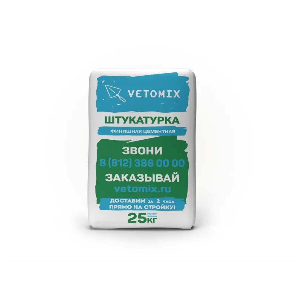 Фото Штукатурка цементная Vetomix финишная 25кг Фото Штукатурка цементная Vetomix финишная 25кг