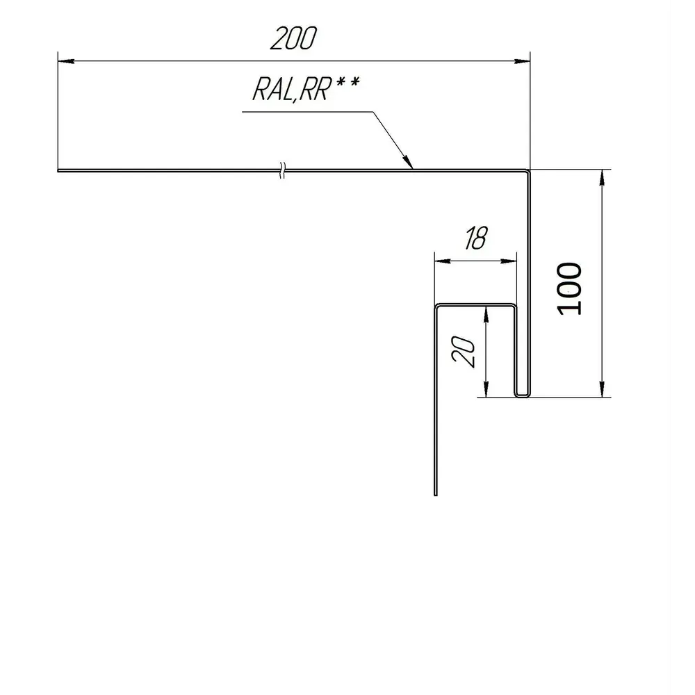 Фото 2 Околооконная планка B-group 1250x200x200мм 0.45мм RAL 6005 матовый зеленый матовый 10шт Фото 2 Околооконная планка B-group 1250x200x200мм 0.45мм RAL 6005 матовый зеленый матовый 10шт