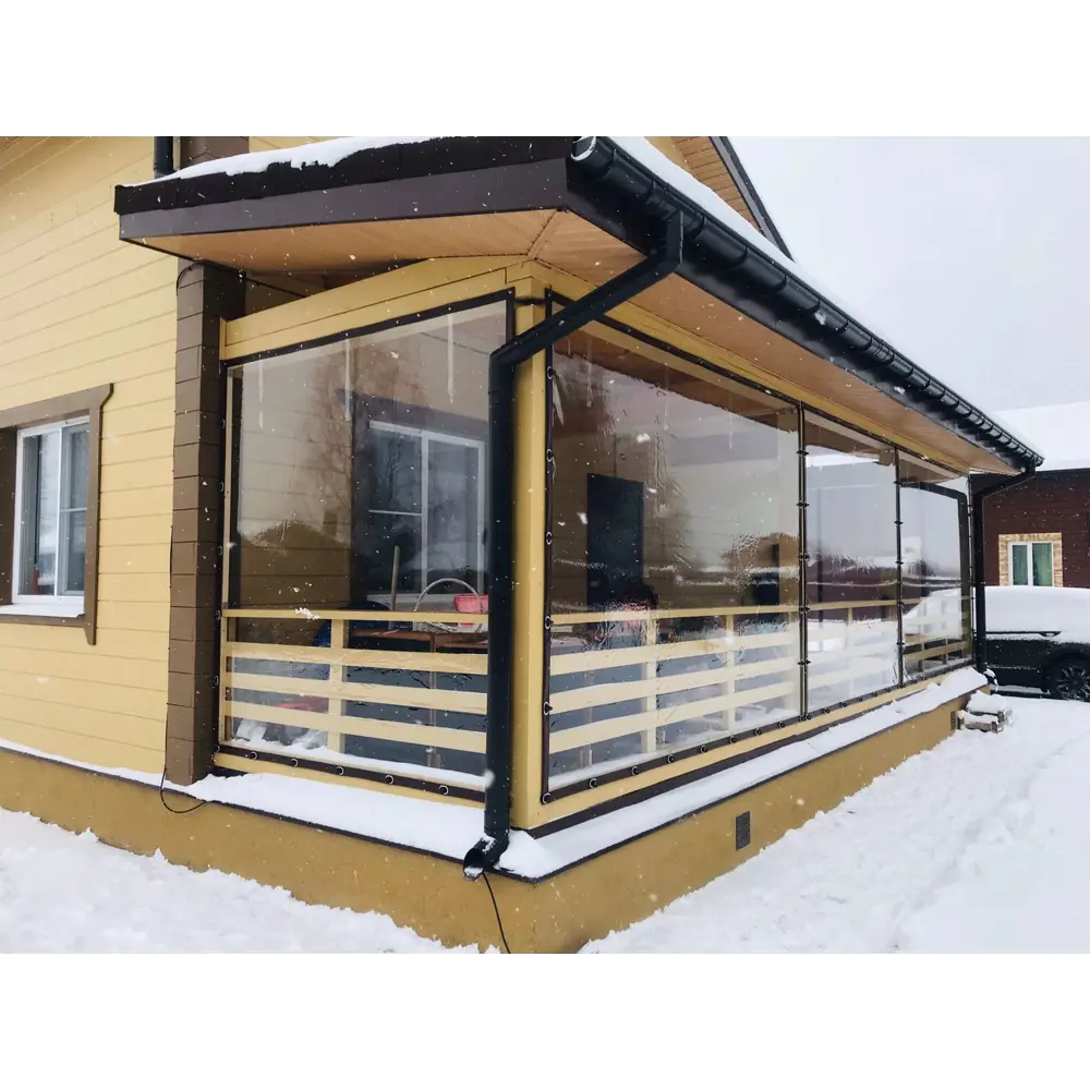 Фото 2 Мягкое окно ПВХ до -39°C 150x100см окантовка Оксфорд коричневая поворотная скоба (металл) Фото 2 Мягкое окно ПВХ до -39°C 150x100см окантовка Оксфорд коричневая поворотная скоба (металл)