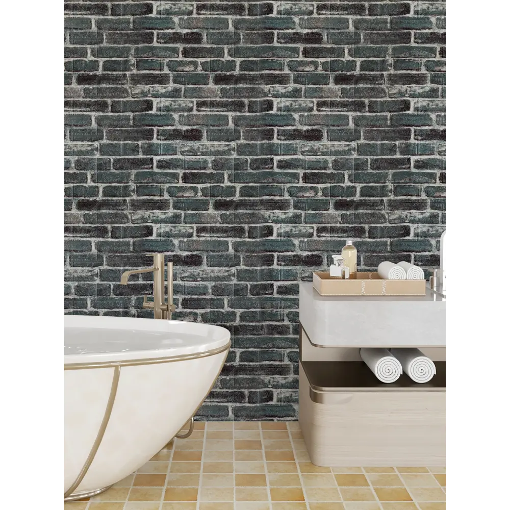 Фото 6 Комплект панелей ПВХ Dolleks Сумерки 770x700мм 0.54м² 10шт зеленый/дымчатый черный