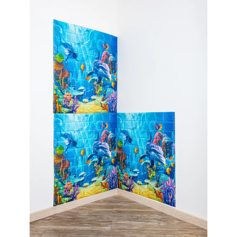 Фото 2 Комплект панелей ПВХ Dolleks Дельфины 770x700мм 0.54м² 10шт Фото 2 Комплект панелей ПВХ Dolleks Дельфины 770x700мм 0.54м² 10шт