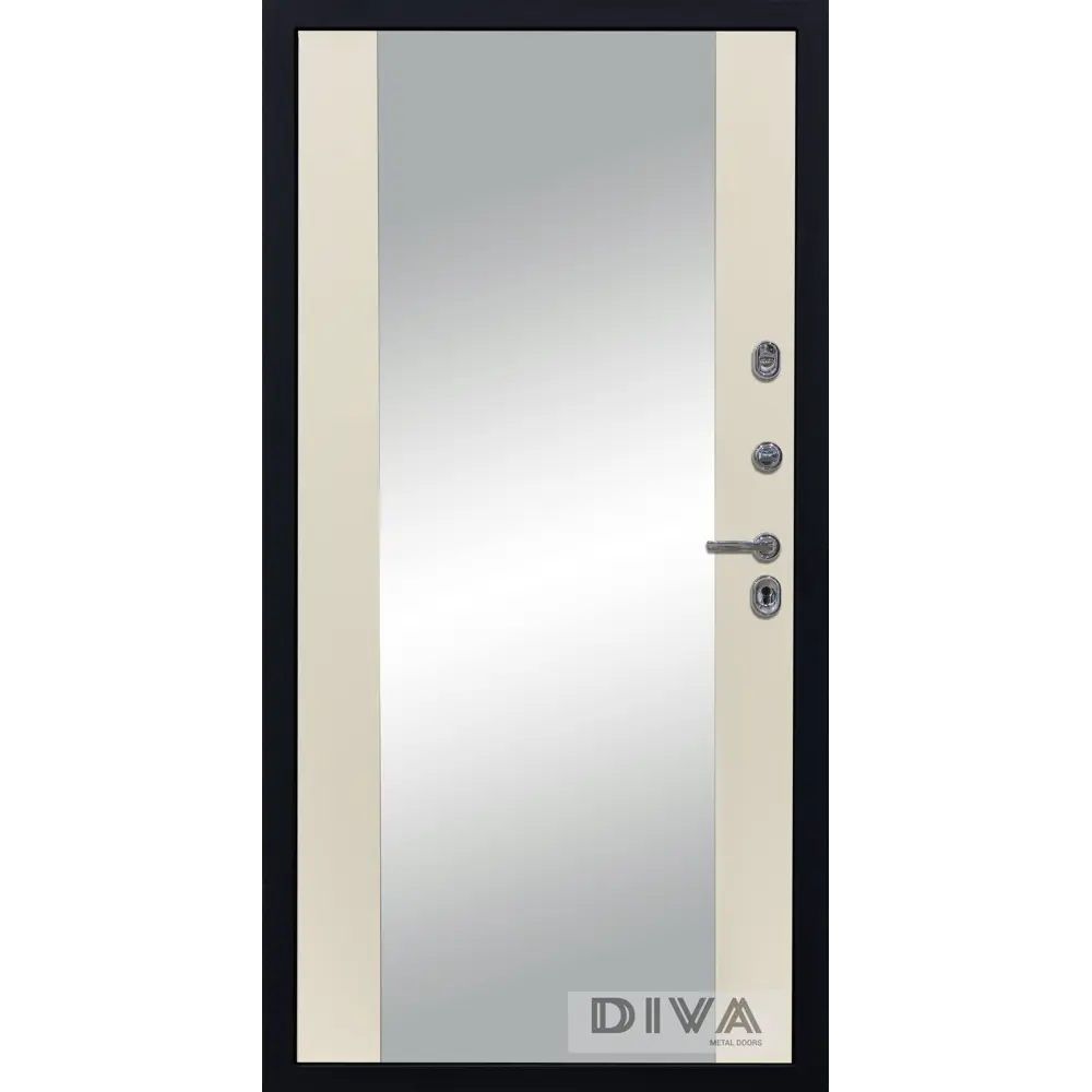 Фото 3 Входная дверь Diva МД-38 205x96см правый цвет Д15 софт шампань/венге с зеркалом