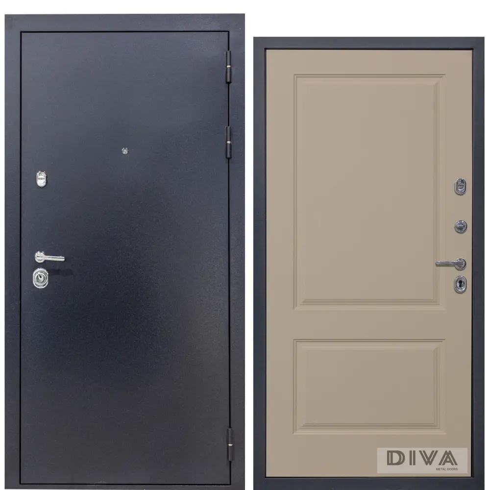 Фото Входная дверь Diva МД-40 УТ-00074496 металлическая правая 205x86см цвет сталь Фото Входная дверь Diva МД-40 УТ-00074496 металлическая правая 205x86см цвет сталь