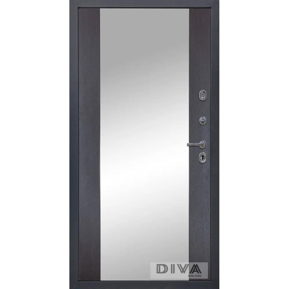 Фото 4 Входная дверь Diva МД-51 205x96см правый цвет Д15 венге/бетон темный с зеркалом Фото 4 Входная дверь Diva МД-51 205x96см правый цвет Д15 венге/бетон темный с зеркалом