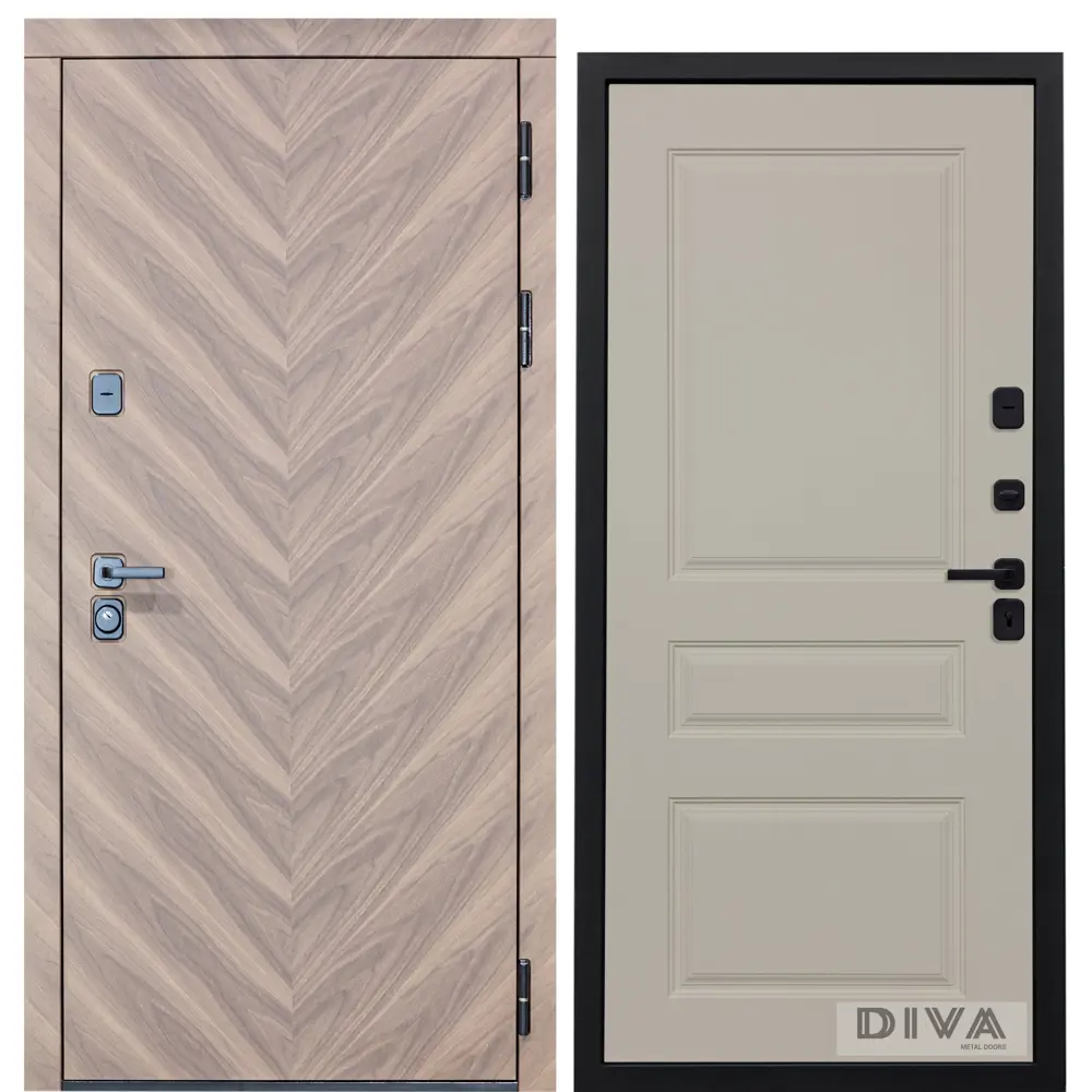 Фото Входная дверь Diva Дива-98 УТ-00075847 205x86см стальная правая цвет коричнево-шоколадный Фото Входная дверь Diva Дива-98 УТ-00075847 205x86см стальная правая цвет коричнево-шоколадный