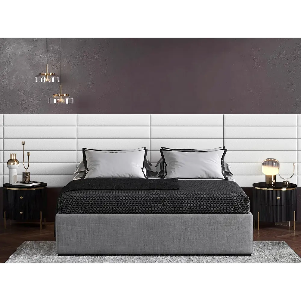 Фото Комплект мягких панелей Tartilla прямоугольник эко кожа цвет белый 900x150x35мм 4шт Фото Комплект мягких панелей Tartilla прямоугольник эко кожа цвет белый 900x150x35мм 4шт