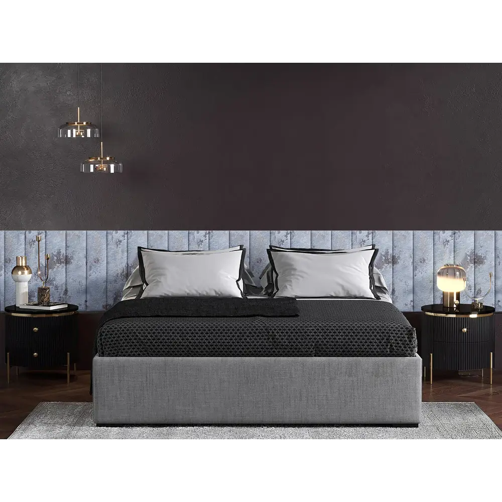 Фото 2 Комплект мягких панелей Tartilla прямоугольник шелк цвет голубой 600x150х35мм 4шт Фото 2 Комплект мягких панелей Tartilla прямоугольник шелк цвет голубой 600x150х35мм 4шт