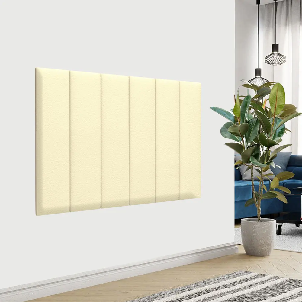 Фото Комплект мягких панелей Tartilla прямоугольник эко кожа цвет ваниль 800x200x29мм 4шт Фото Комплект мягких панелей Tartilla прямоугольник эко кожа цвет ваниль 800x200x29мм 4шт