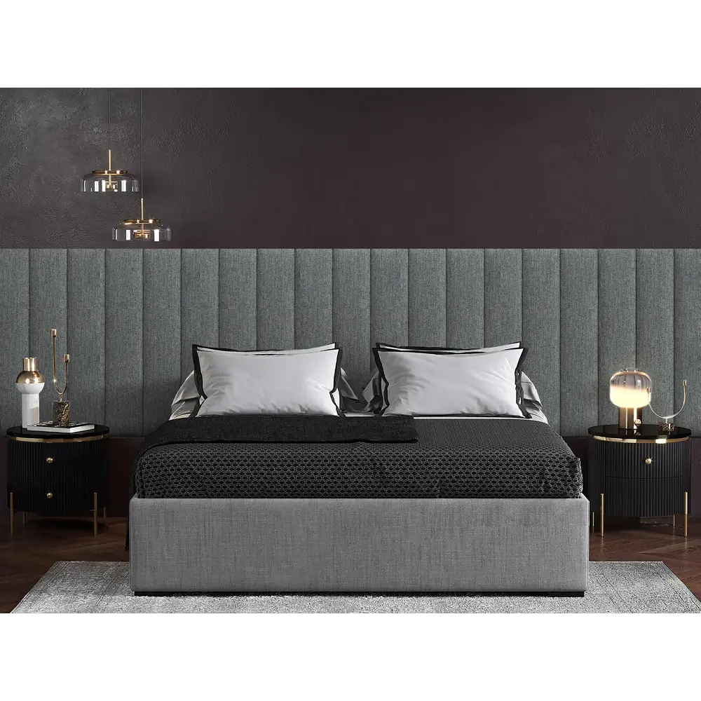 Фото 2 Комплект мягких панелей Tartilla прямоугольник хлопок цвет серый 1000x200x29мм 4шт Фото 2 Комплект мягких панелей Tartilla прямоугольник хлопок цвет серый 1000x200x29мм 4шт