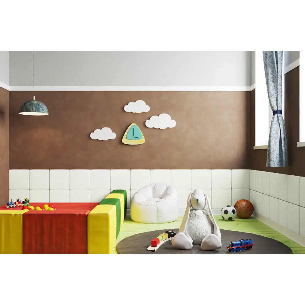 Фото 8 Комплект мягких панелей Tartilla квадрат велюр цвет ваниль 300х300х29мм 4шт Фото 8 Комплект мягких панелей Tartilla квадрат велюр цвет ваниль 300х300х29мм 4шт