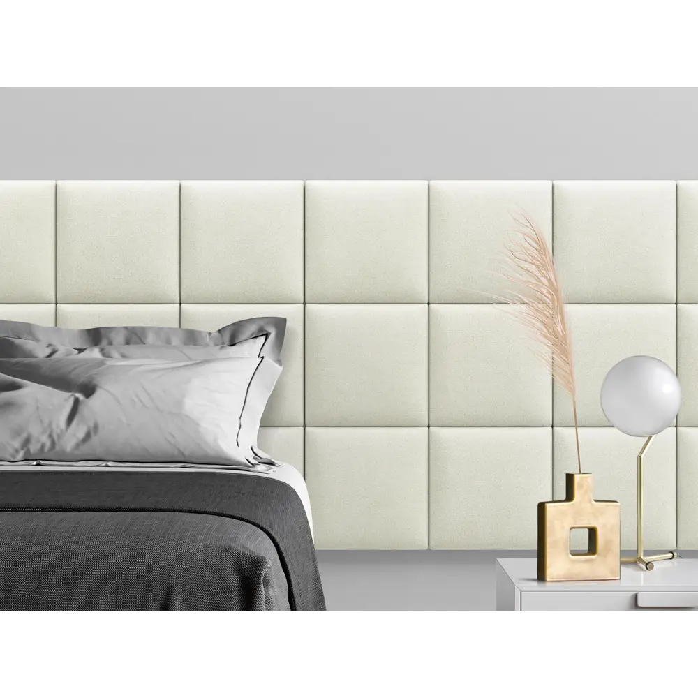 Фото Комплект мягких панелей Tartilla квадрат велюр цвет ваниль 300х300х29мм 4шт Фото Комплект мягких панелей Tartilla квадрат велюр цвет ваниль 300х300х29мм 4шт