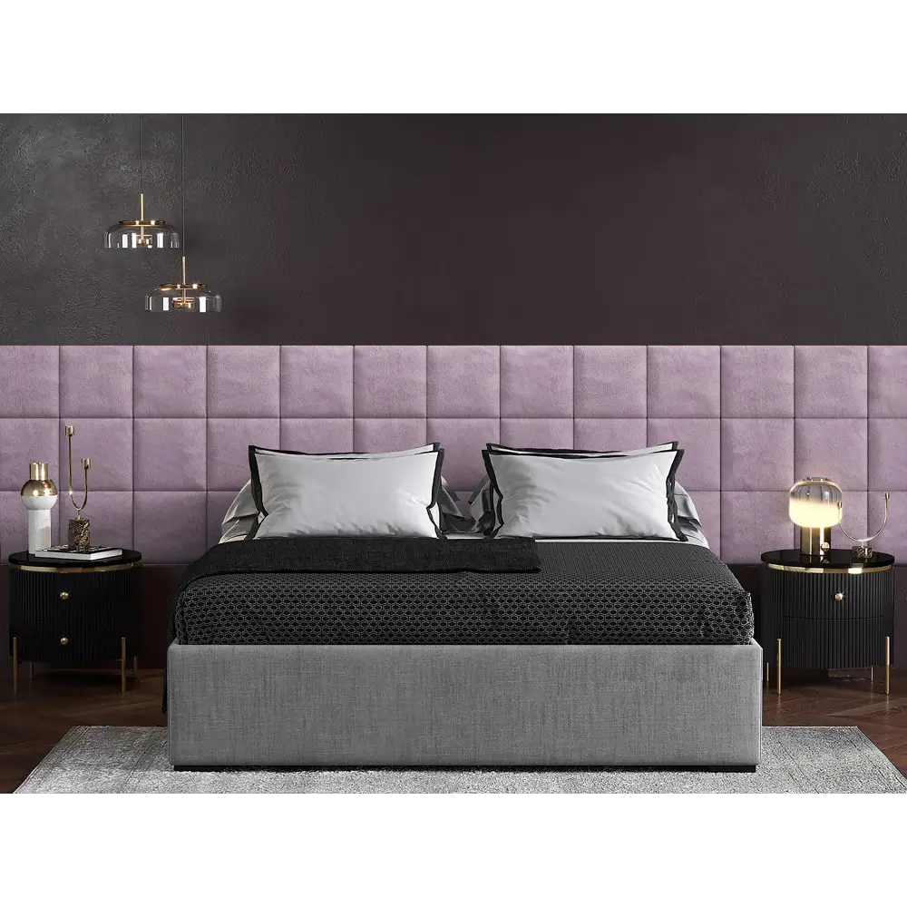 Фото 3 Комплект мягких панелей Tartilla квадрат велюр цвет розовый 300x300x29мм 4шт Фото 3 Комплект мягких панелей Tartilla квадрат велюр цвет розовый 300x300x29мм 4шт