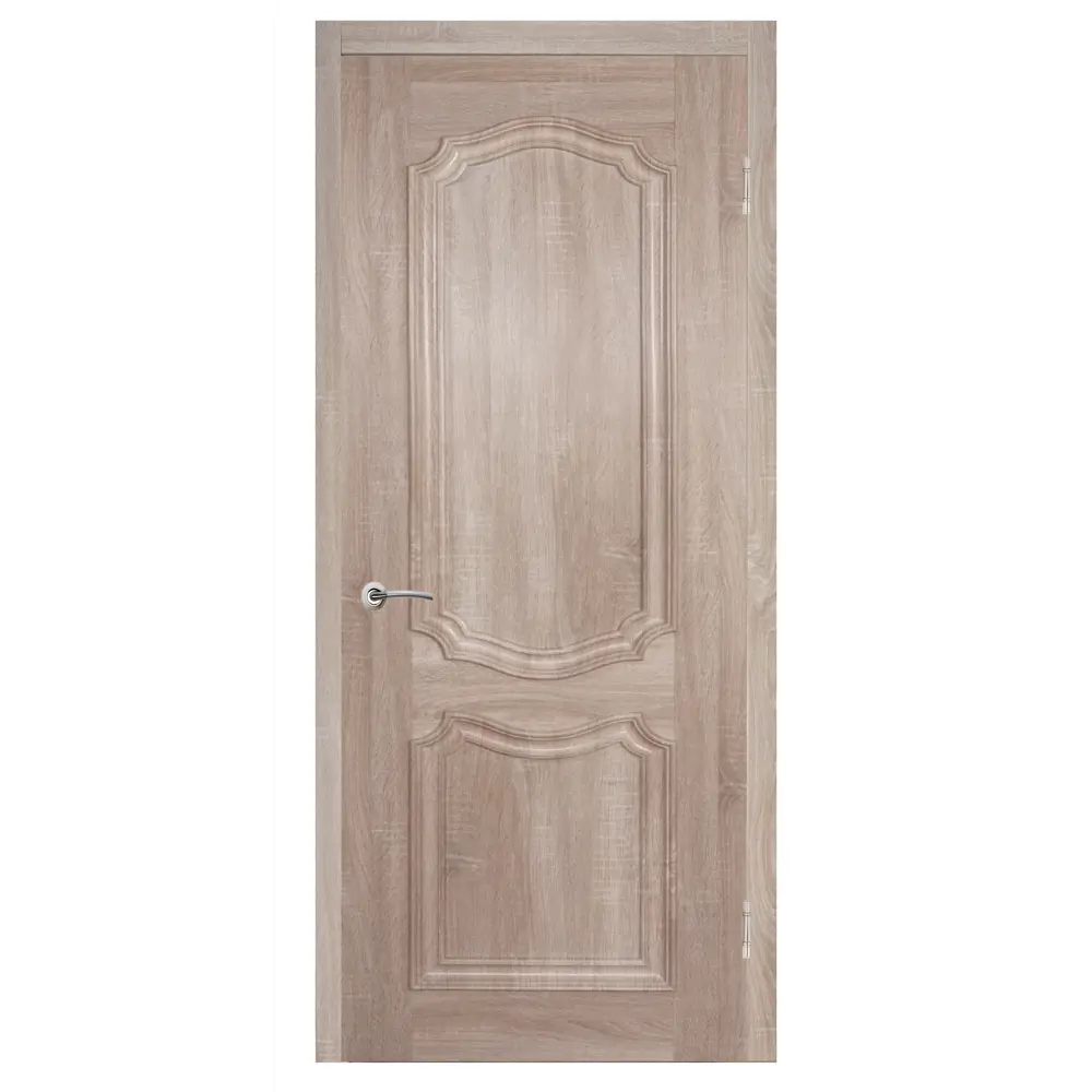 Фото Дверь межкомнатная Лесма стиль Лирика глухая 200x80см пленка ПВХ цвет дуб сонома без замка и петель Фото Дверь межкомнатная Лесма стиль Лирика глухая 200x80см пленка ПВХ цвет дуб сонома без замка и петель