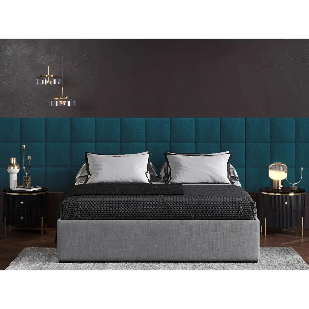 Фото Комплект мягких панелей Tartilla квадрат велюр цвет зеленый 300x300x35мм 4шт Фото Комплект мягких панелей Tartilla квадрат велюр цвет зеленый 300x300x35мм 4шт