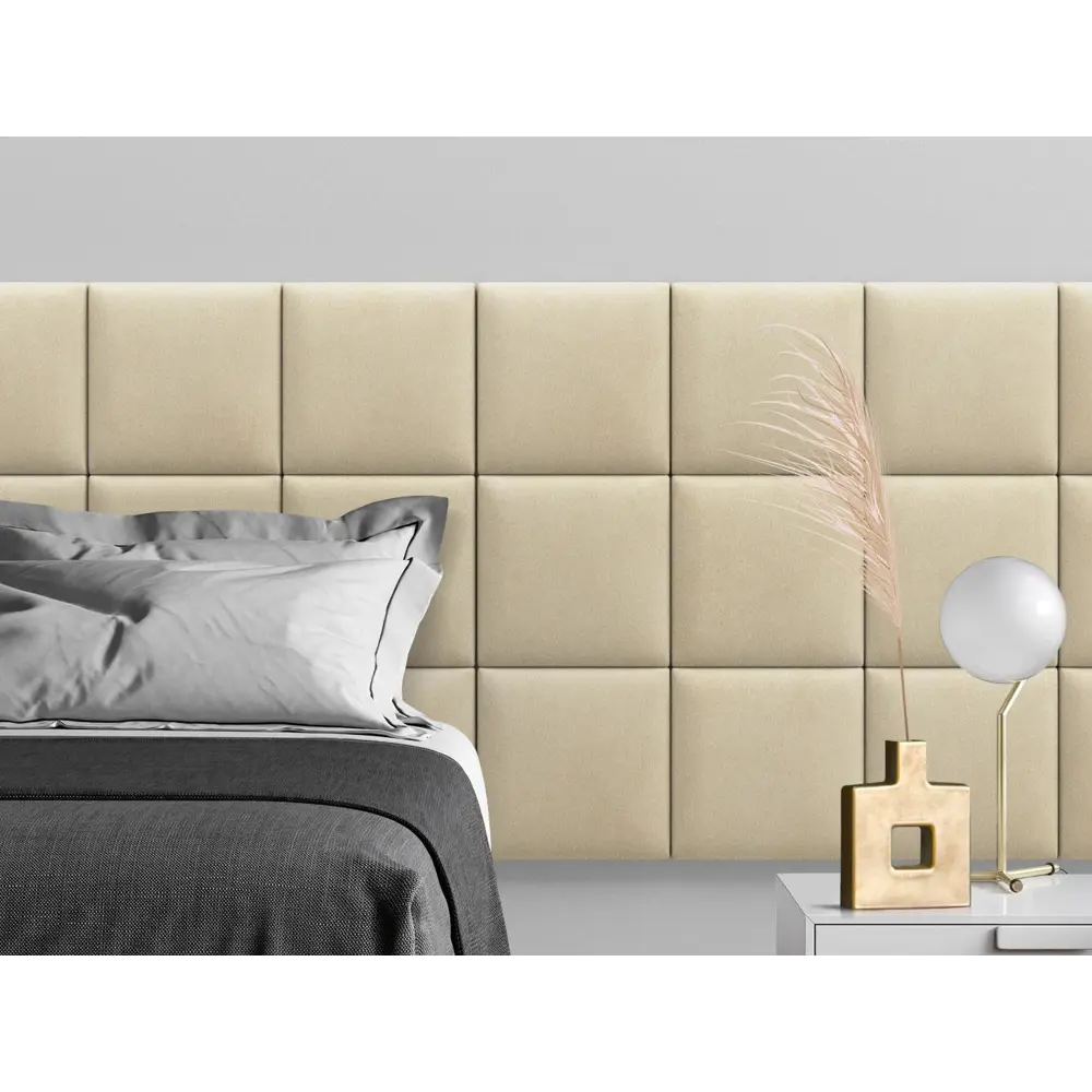 Фото 3 Комплект мягких панелей Tartilla квадрат замша цвет персиковый 300x300x35мм 2шт Фото 3 Комплект мягких панелей Tartilla квадрат замша цвет персиковый 300x300x35мм 2шт