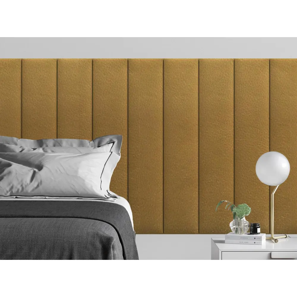 Фото Мягкая панель Tartilla прямоугольник эко кожа цвет золотой 1000x200x29мм 1шт Фото Мягкая панель Tartilla прямоугольник эко кожа цвет золотой 1000x200x29мм 1шт