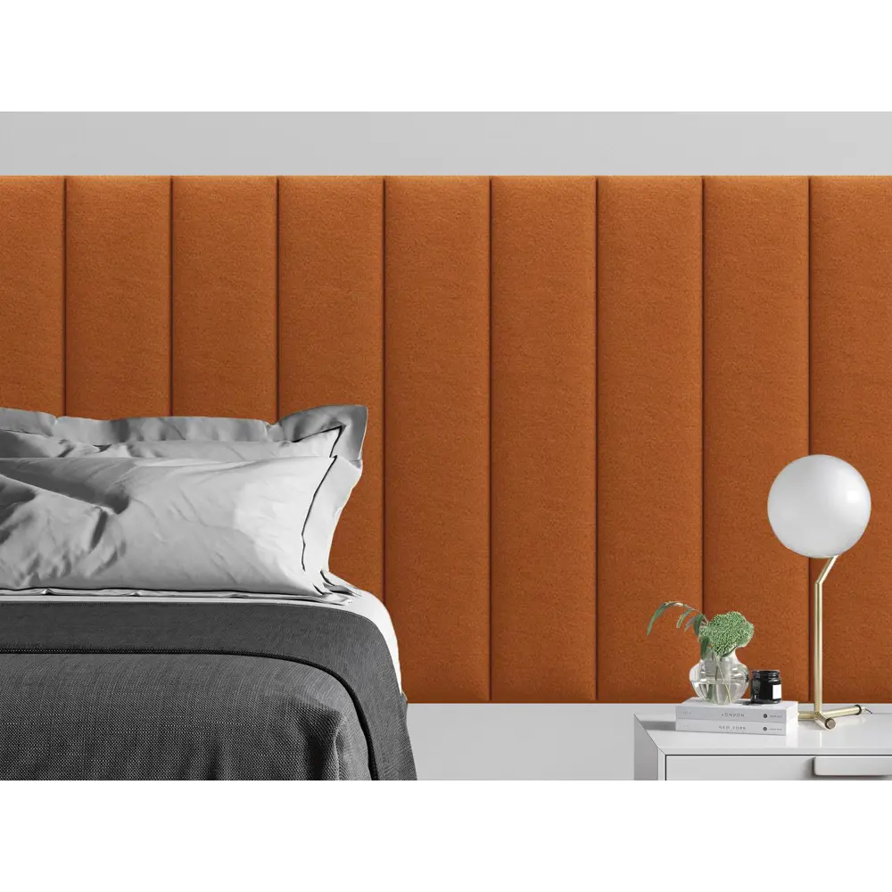 Фото Мягкая панель Tartilla прямоугольник велюр цвет оранжевый 1000x200x29мм 1шт Фото Мягкая панель Tartilla прямоугольник велюр цвет оранжевый 1000x200x29мм 1шт