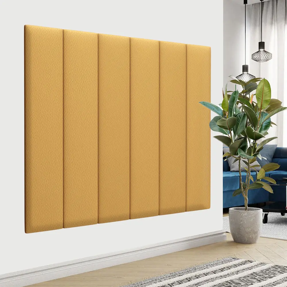 Фото 3 Мягкая панель Tartilla прямоугольник эко кожа цвет золотой 1000x200x29мм 1шт Фото 3 Мягкая панель Tartilla прямоугольник эко кожа цвет золотой 1000x200x29мм 1шт