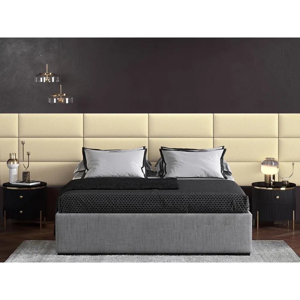 Фото Мягкая панель Tartilla прямоугольник эко кожа цвет ваниль 800x300x29мм 1шт Фото Мягкая панель Tartilla прямоугольник эко кожа цвет ваниль 800x300x29мм 1шт