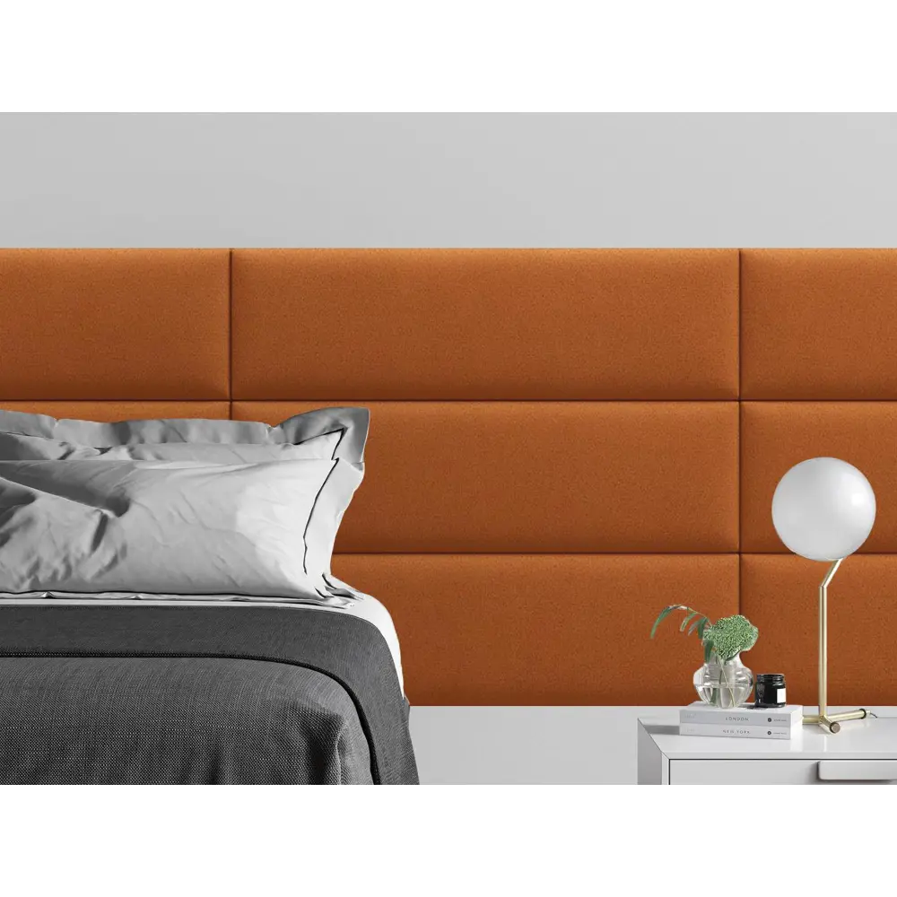 Фото Мягкая панель Tartilla прямоугольник велюр цвет оранжевый 1000x300x29мм 1шт Фото Мягкая панель Tartilla прямоугольник велюр цвет оранжевый 1000x300x29мм 1шт