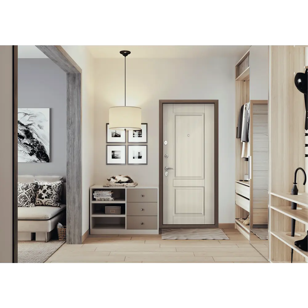 Фото 2 Входная дверь Torex Delta-M 10 левый 205x95см цвет черный/бежевый Фото 2 Входная дверь Torex Delta-M 10 левый 205x95см цвет черный/бежевый