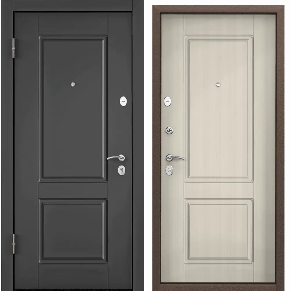 Фото Входная дверь Torex Delta-M 10 левый 205x95см цвет черный/бежевый Фото Входная дверь Torex Delta-M 10 левый 205x95см цвет черный/бежевый