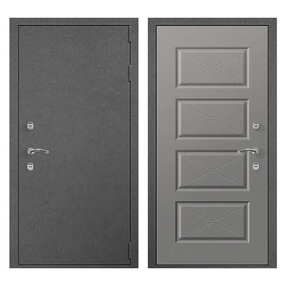 Фото Входная дверь Амега Термо правый 100x200см цвет софт грей