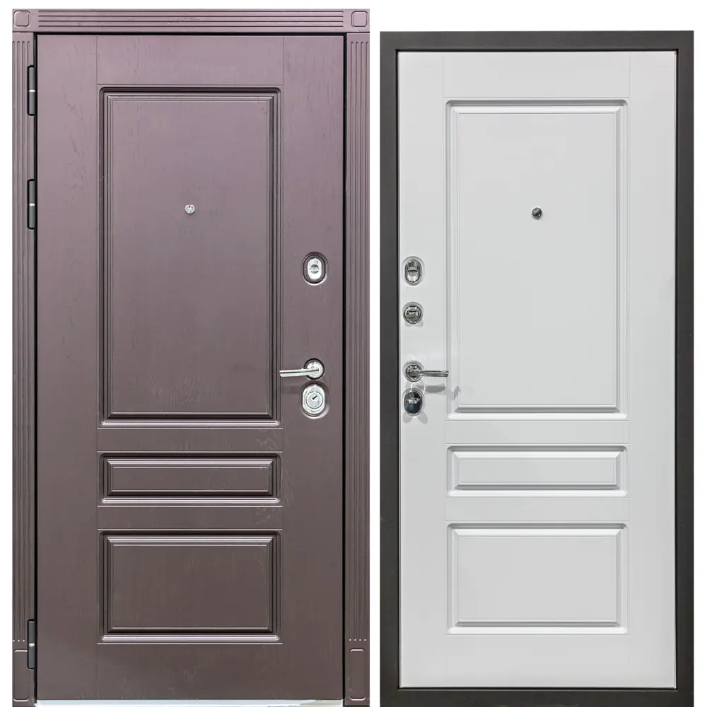 Фото Входная дверь Diva МХ-27 205x96см правый цвет белый матовый