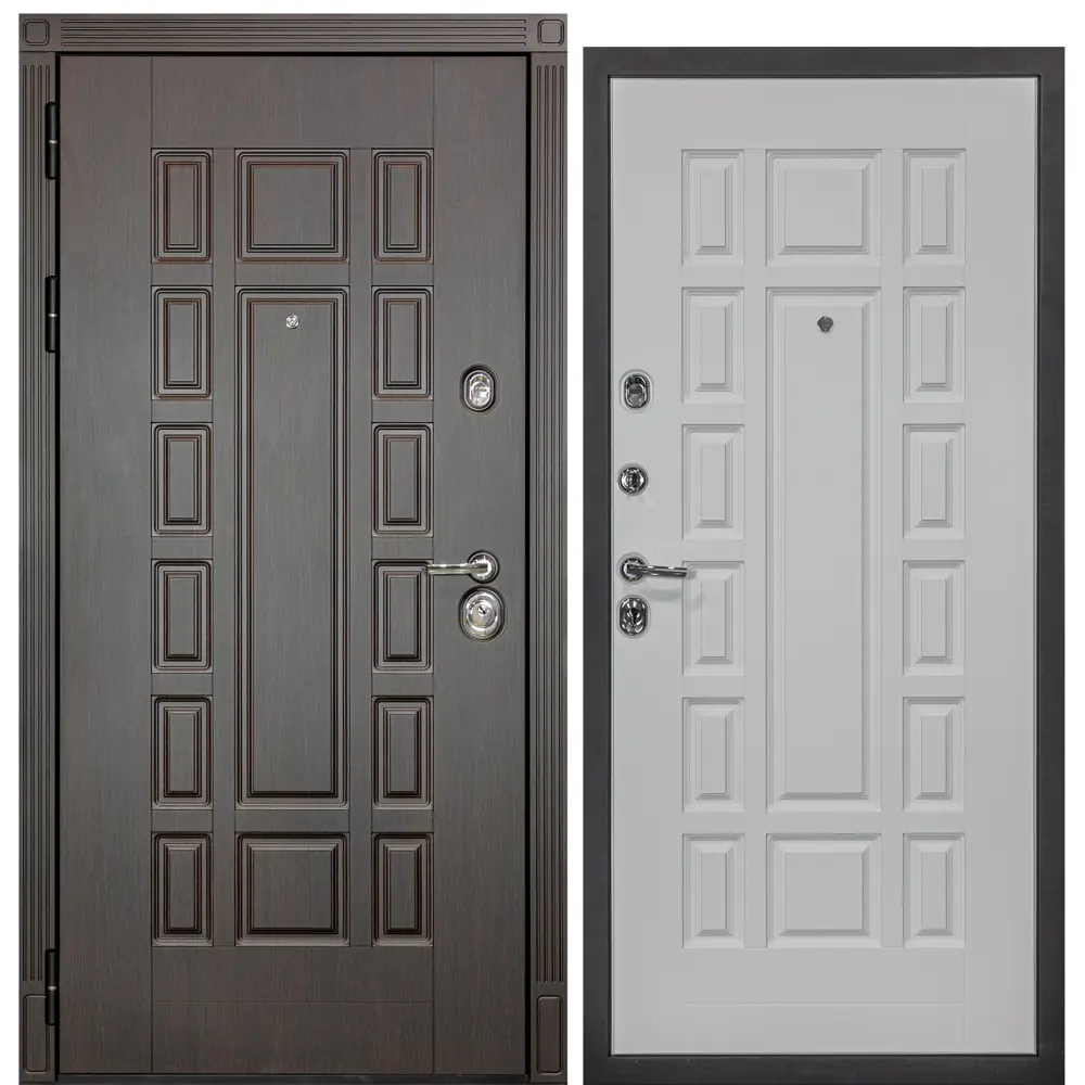 Фото Входная дверь Diva МХ-53 205x86см правый цвет белый снег