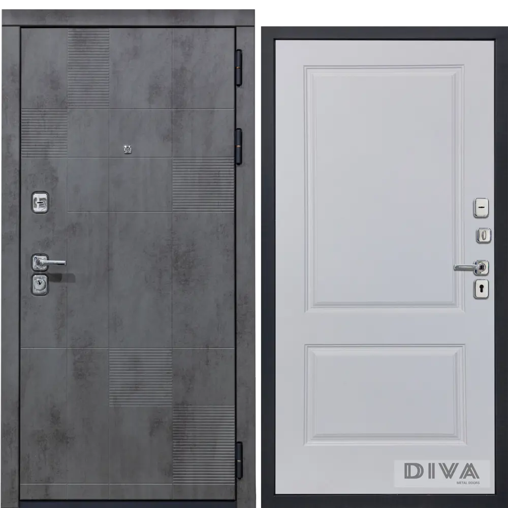 Фото Входная дверь МД-35 УТ-00075035 205x86 левая белая