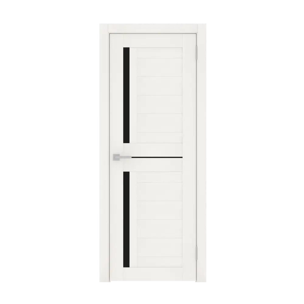 Фото Дверь межкомнатная Лесма Стиль Рондо 31 200x80см пленка ПВХ отделка стеклом black star цвет белое дерево без замка и петель Фото Дверь межкомнатная Лесма Стиль Рондо 31 200x80см пленка ПВХ отделка стеклом black star цвет белое дерево без замка и петель