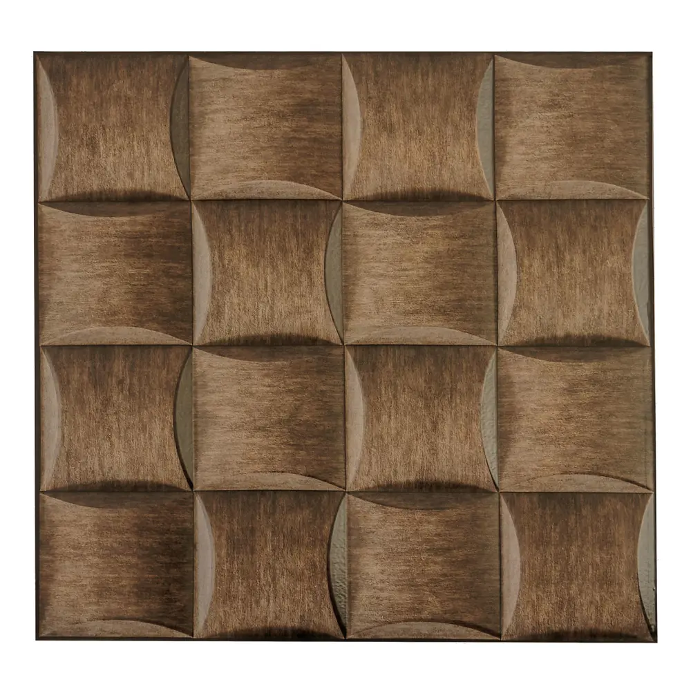 Фото Комплект панелей ПВХ Lako decor Деревянная кладка 300x300мм 0.9м² 10шт коричневый Фото Комплект панелей ПВХ Lako decor Деревянная кладка 300x300мм 0.9м² 10шт коричневый
