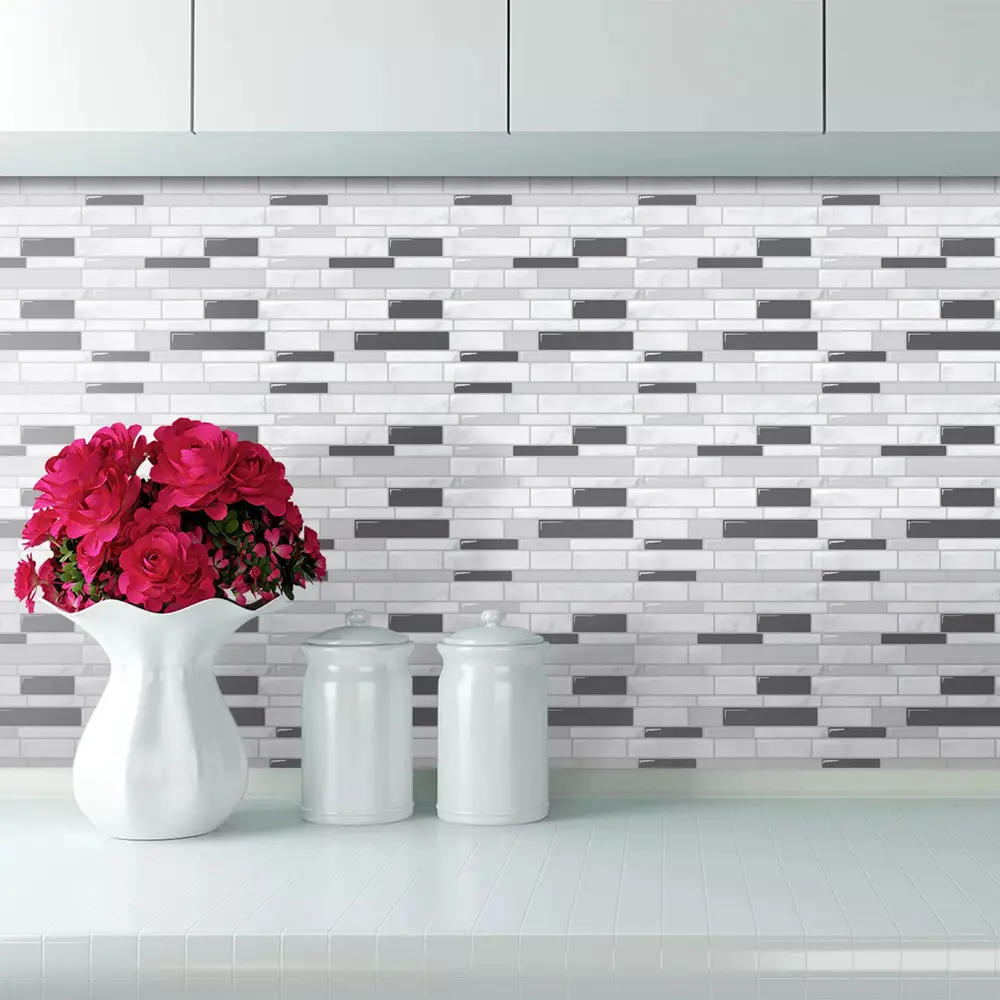 Фото 6 Комплект панелей ПВХ Lako decor Кладка глянец 300x300мм 0.54м² 5шт серый Фото 6 Комплект панелей ПВХ Lako decor Кладка глянец 300x300мм 0.54м² 5шт серый