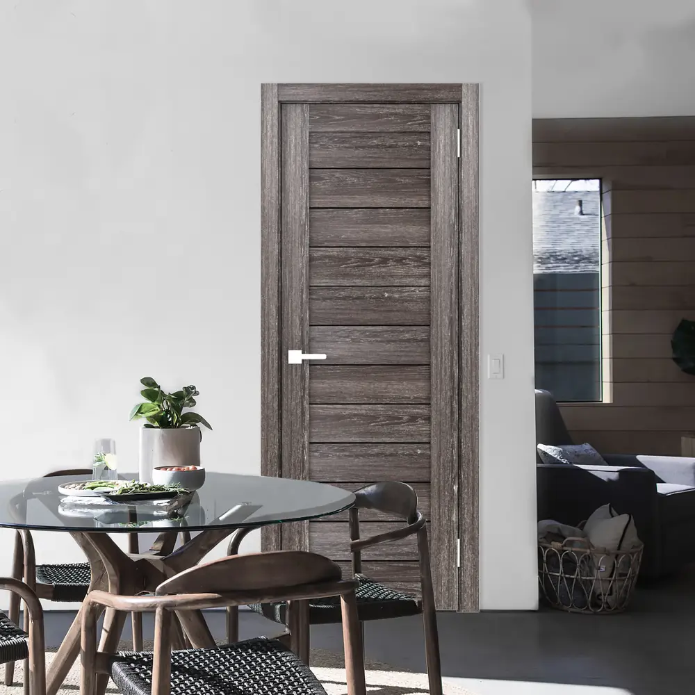 Фото 3 Комплект межкомнатной двери Лесма Стиль Рондо 20 80x200 см пленка ПВХ отделка стеклом black star цвет графит с коробом и наличниками Фото 3 Комплект межкомнатной двери Лесма Стиль Рондо 20 80x200 см пленка ПВХ отделка стеклом black star цвет графит с коробом и наличниками