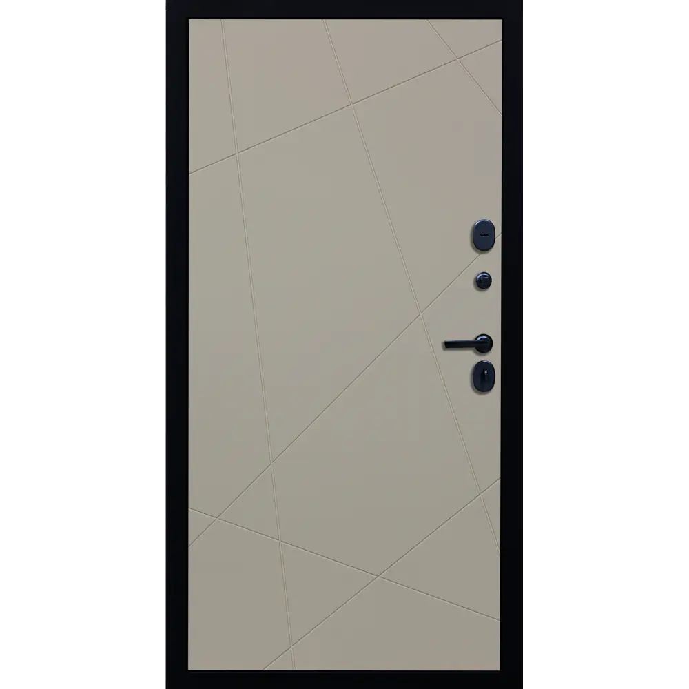 Фото 6 Входная дверь Diva ДХ-45 205x86см левый черный кварц/Д11 софт шампань