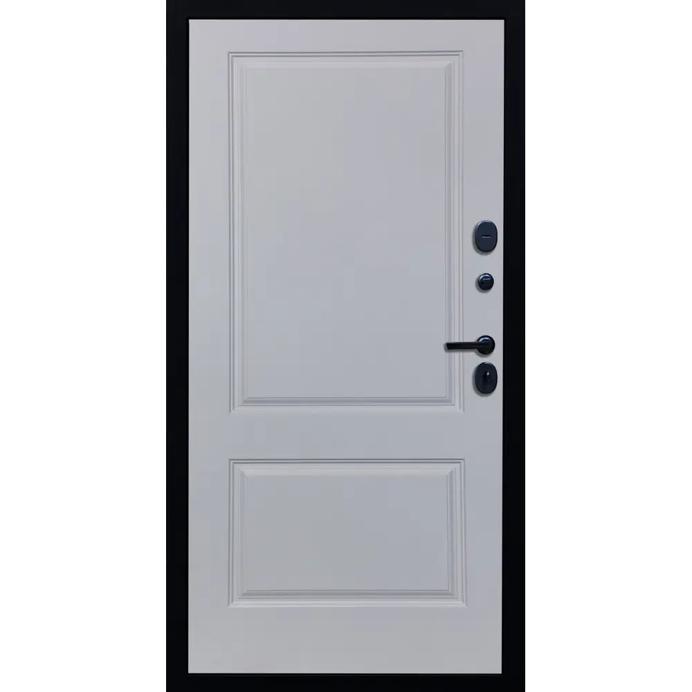 Фото 2 Входная дверь Diva ДХ-45 205x86см правый черный кварц/Д7 белый софт