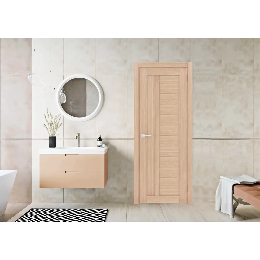 Фото 3 Дверь межкомнатная Лесма Стиль Рондо 30 глухая 200x70см пленка ПВХ цвет капучино без замка и петель Фото 3 Дверь межкомнатная Лесма Стиль Рондо 30 глухая 200x70см пленка ПВХ цвет капучино без замка и петель