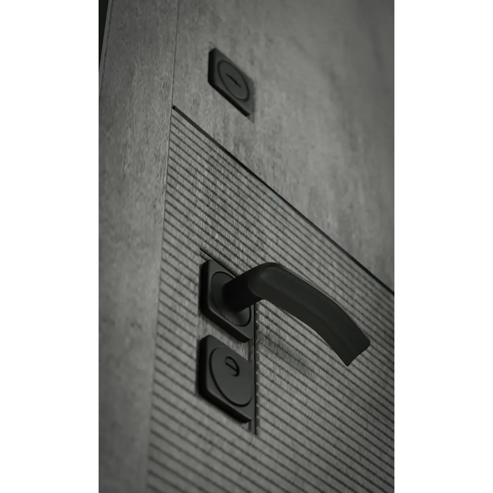 Фото 3 Входная дверь Labirintdoors Инфинити 205x96см левый цвет черный кварц/бетон темный с зеркалом Фото 3 Входная дверь Labirintdoors Инфинити 205x96см левый цвет черный кварц/бетон темный с зеркалом